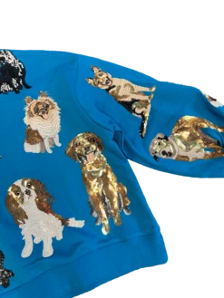 Queen Of Sparkles Blue Dog All Over Sweatshirt -Queen of Sparkles 21321 clipped rev 1 b3db8fd7 7461 4edb 980b f83844b84466
