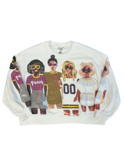 Purple & Gold Cheers Girl Sweatshirt