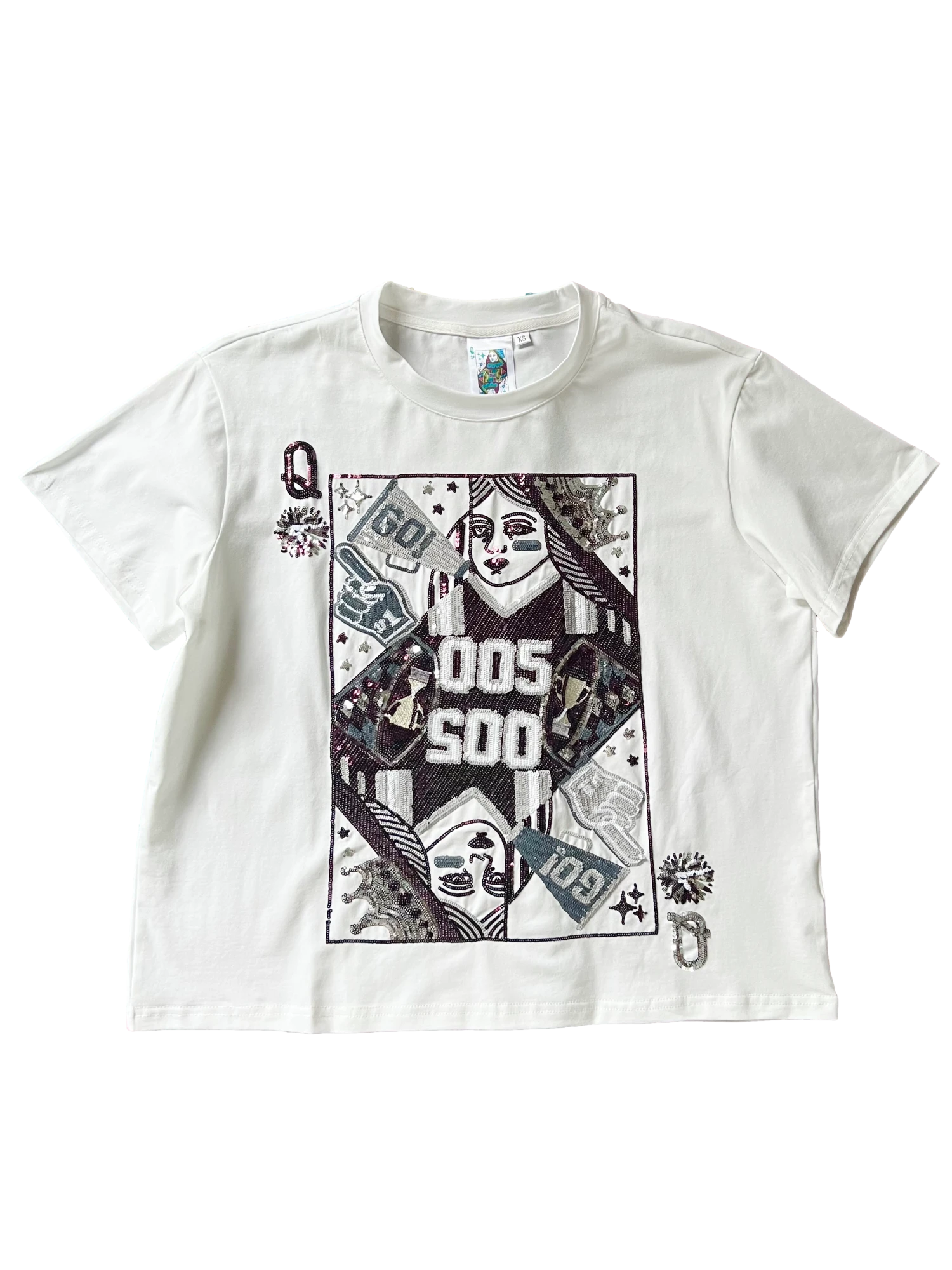 Queen Of Sparkles Maroon & Silver Card Tee 1 Queen Of Sparkles Maroon & Silver Card Tee