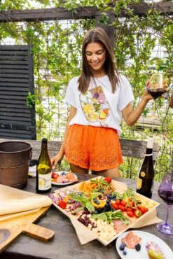 White Charcuterie Board Tee -Queen of Sparkles IMG 8604