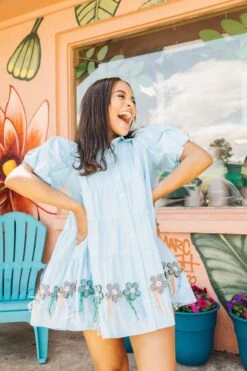 Queen Of Sparkles Bead Fringe Flower Cotton Dress -Queen of Sparkles QOS APRIL 271 43f42f4a 9639 4d5f 960d eb51ac5d7629