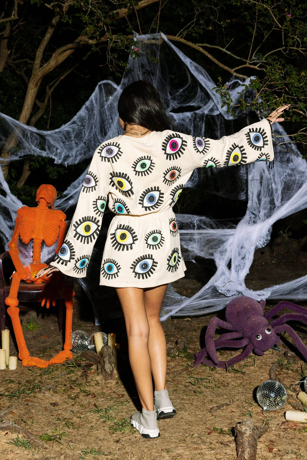 Queen Of Sparkles Tan Scattered Eye Dress 2 Queen Of Sparkles Tan Scattered Eye Dress - Image 2