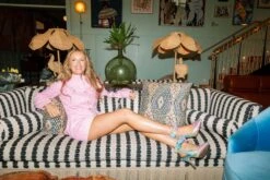 Queen Of Sparkles Pink Sequin Denim Romper 5 Queen Of Sparkles Pink Sequin Denim Romper -Queen of Sparkles QOSHOLIDAY soelstudio 60