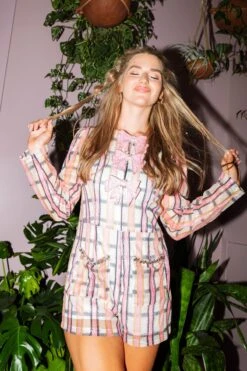 Queen Of Sparkles Plaid Bow Romper 5 Queen Of Sparkles Plaid Bow Romper -Queen of Sparkles QOSHOLIDAY soelstudio 662