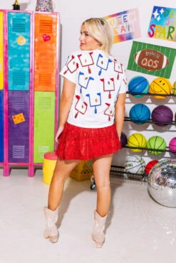 Queen Of Sparkles Royal & Red Field Goal Tee 7 Queen Of Sparkles Royal & Red Field Goal Tee -Queen of Sparkles SOELSTUDIO QOS GAMEDAY 2023 1800