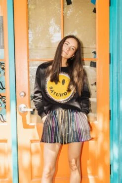 Queen Of Sparkles Saturday Smiley Sweatshirt -Queen of Sparkles image 4dbef5df d841 47f7 a5f5 513106b720ad