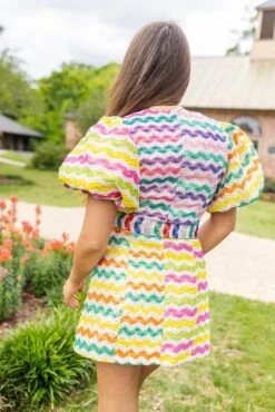 Queen Of Sparkles Crochet Poof Sleeve Tie Dress -Queen of Sparkles image 70b60a2a 5457 4bbb b9a3 27a390a048ba