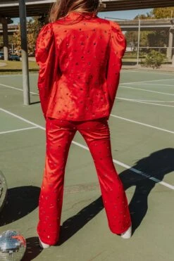 Queen Of Sparkles Red Rhinestone Pants -Queen of Sparkles image e8391d9d 1101 44ef be8c fe7fee41b5c4