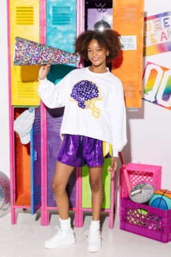 Purple And Yellow Helmet Sweatshirt