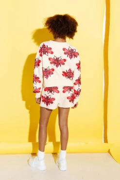 Queen Of Sparkles Tan & Red Bumble Bee Sweatshirt -Queen of Sparkles qos august 531