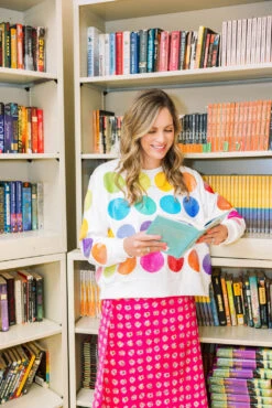 Queen Of Sparkles White Color Palette Sweatshirt -Queen of Sparkles qos august 618