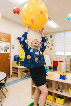 Navy Fuzzy Planet Sweatshirt -Queen of Sparkles qos august 646