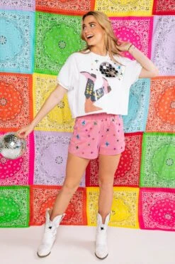 Queen Of Sparkles Pink Disco Sparkles Short