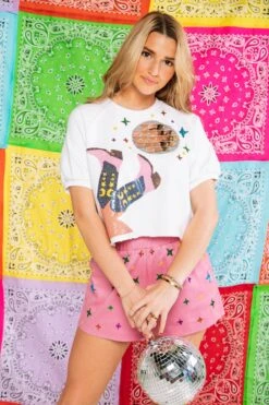 Queen Of Sparkles Pink Disco Sparkles Short -Queen of Sparkles soelstudio QOS Rodeo 192 5c18d3fe 0f53 499a 87f0 4a5ee854a5c0