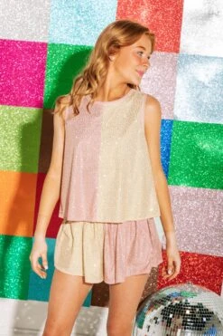 Queen Of Sparkles Rose/Beige Rhinestone Active Shorts -Queen of Sparkles soelstudio QOS jan 115 c711114f 7674 4555 8b88 9ddd007d9a76