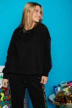 Queen Of Sparkles Black Card Up Your Sleeve Sweatshirt -Queen of Sparkles soelstudio QOSAug 85