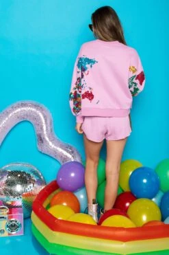 Queens World Striped Short -Queen of Sparkles soelstudio QOSDEC 258