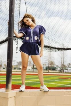 Queen Of Sparkles Navy Peplum Baseball Top 7 Queen Of Sparkles Navy Peplum Baseball Top -Queen of Sparkles soelstudio QOSFEB2023 238