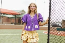 Queen Of Sparkles Purple Peplum Baseball Top 7 Queen Of Sparkles Purple Peplum Baseball Top -Queen of Sparkles soelstudio QOSFEB2023 278