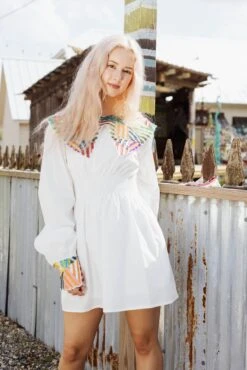 Queen Of Sparkles Abstract Sequin Collar Cotton Dress -Queen of Sparkles soelstudio QOSFEB2023 371