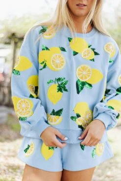 Queen Of Sparkles Blue Lemon Queen Sweatshirt -Queen of Sparkles soelstudio QOSFEB2023 442