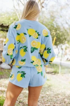 Queen Of Sparkles Blue Lemon Queen Sweatshirt -Queen of Sparkles soelstudio QOSFEB2023 443