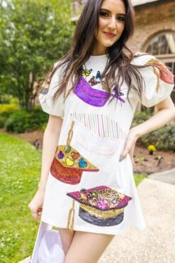 Graduation Hat Poof Sleeve Dress 7 Graduation Hat Poof Sleeve Dress -Queen of Sparkles soelstudio QOSAPRIL 121