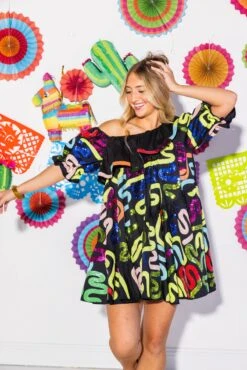 Black Squiggle Dress