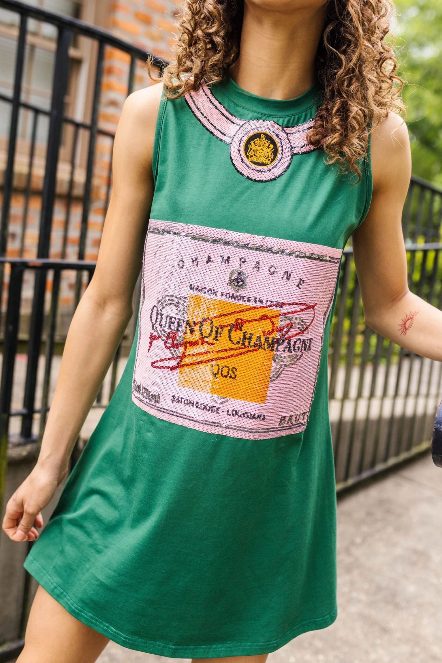 Queen Of Champagne Tank Tee Dress 2 Queen Of Champagne Tank Tee Dress - Image 2