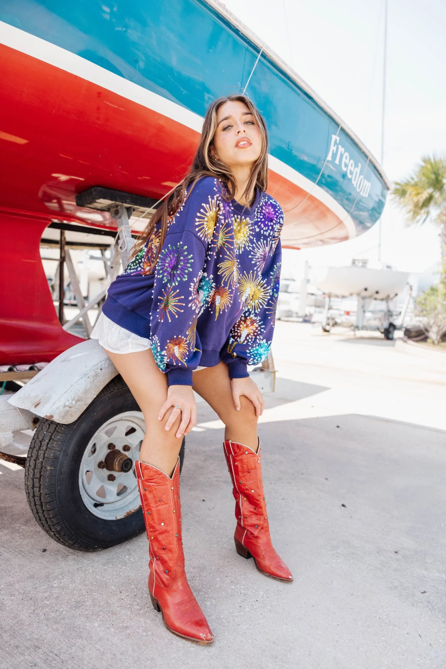 Navy Firework Sweatshirt 1 Navy Firework Sweatshirt