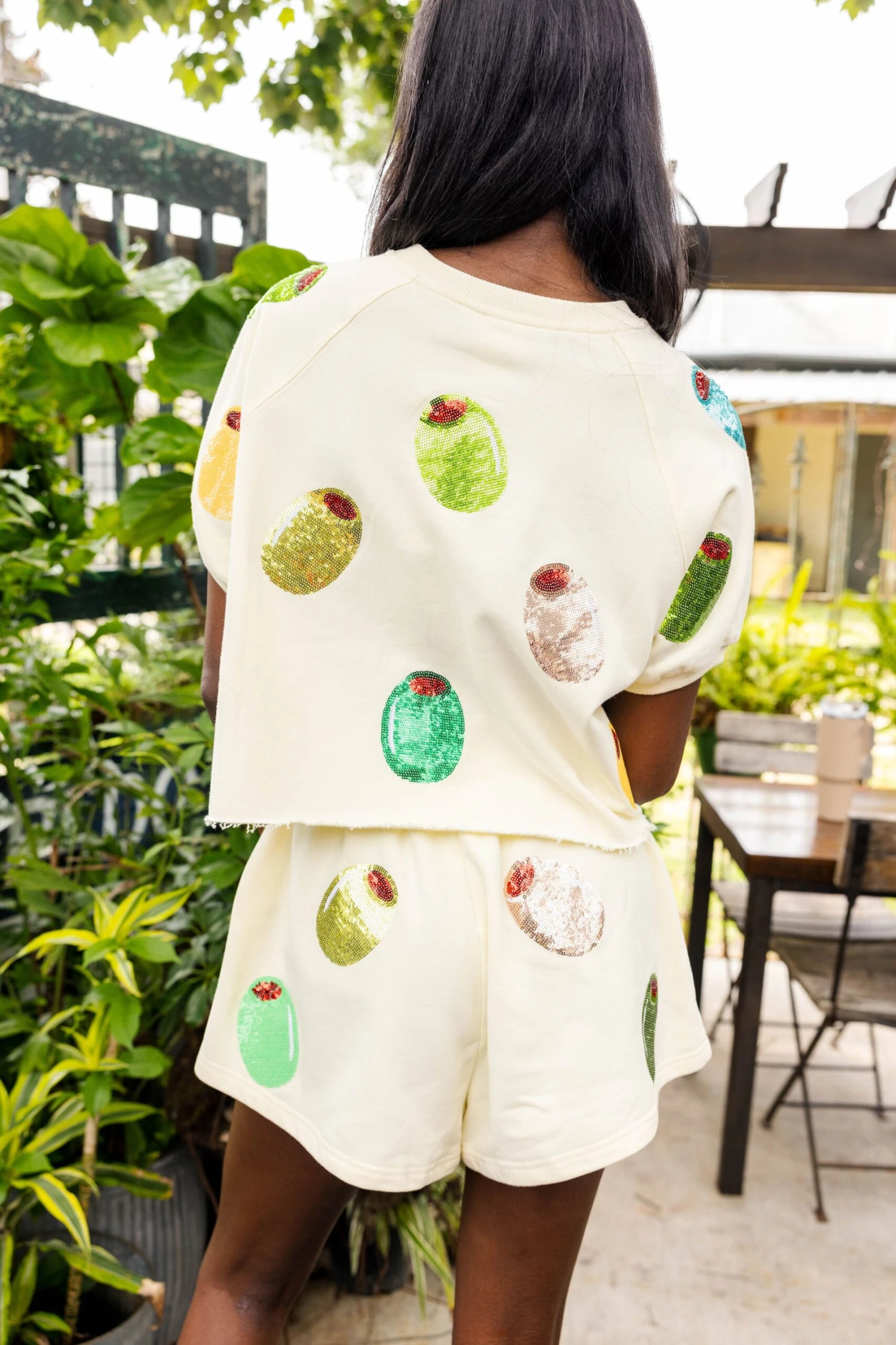 Ivory Multi Olive Short Sleeve Top 3 Ivory Multi Olive Short Sleeve Top - Image 3