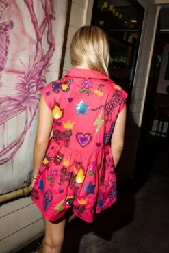 Hot Pink Icon Collar Romper -Queen of Sparkles soelstudio QOS JUNE 566 d3f06670 76e9 4c98 8b61 aba238fb4020